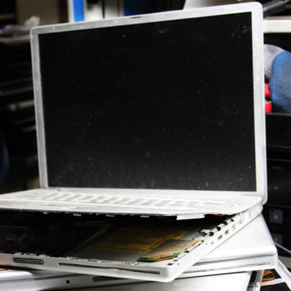 Image of a broken laptop